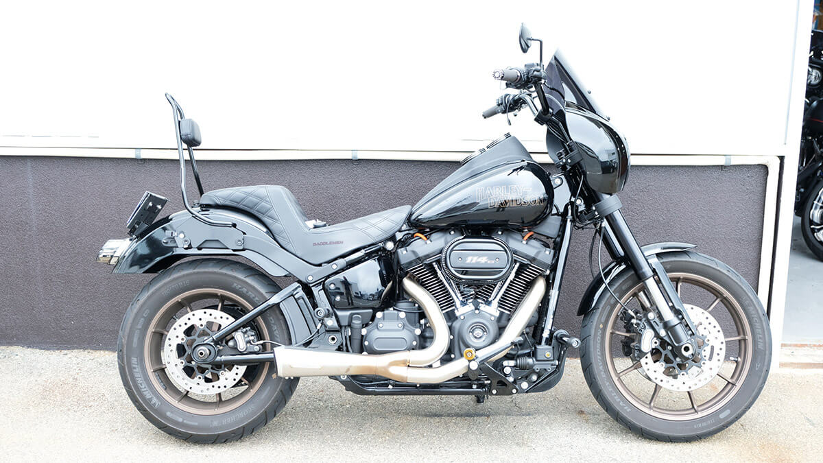 ローライダーSのリアサスペンション リフトアップ後