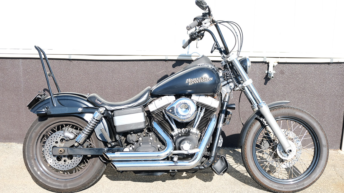 ダイナ ストリートボブのハンドル交換